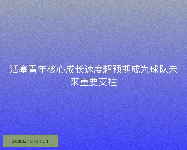 活塞青年核心成长速度超预期成为球队未来重要支柱 活塞青年核心成长速度超预期成为球队未来重要支柱